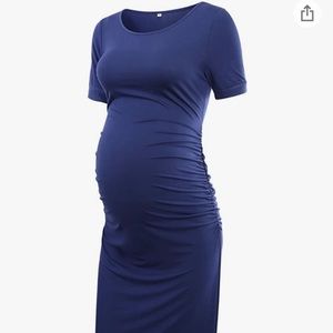Navy blue bodycon maternity dress size S